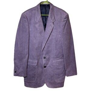 The Mens Store Vintage Purple Corduroy Blazer Artsy Creative Academia Size 46XL